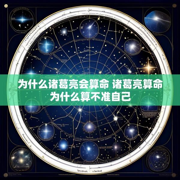 为什么诸葛亮会算命 诸葛亮算命为什么算不准自己