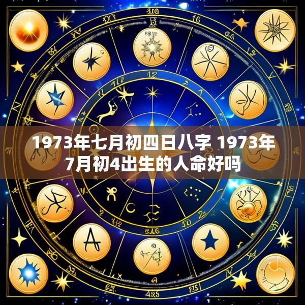 1973年七月初四日八字 1973年7月初4出生的人命好吗