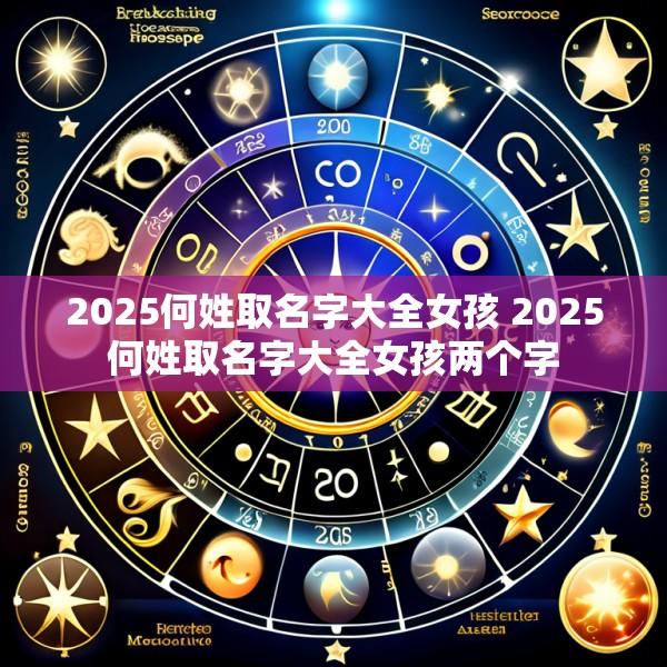 2025何姓取名字大全女孩 2025何姓取名字大全女孩两个字