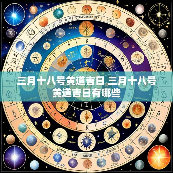 三月十八号黄道吉日 三月十八号黄道吉日有哪些