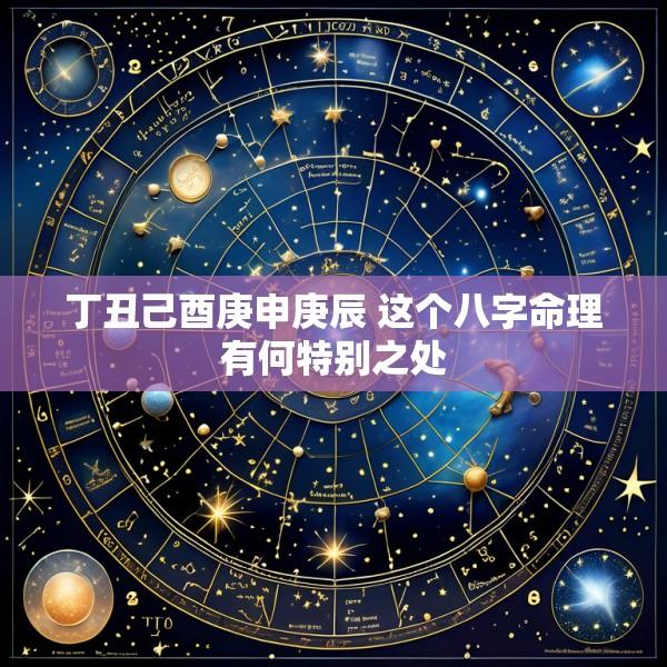 丁丑己酉庚申庚辰 这个八字命理有何特别之处