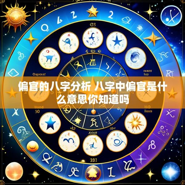 偏官的八字分析 八字中偏官是什么意思你知道吗