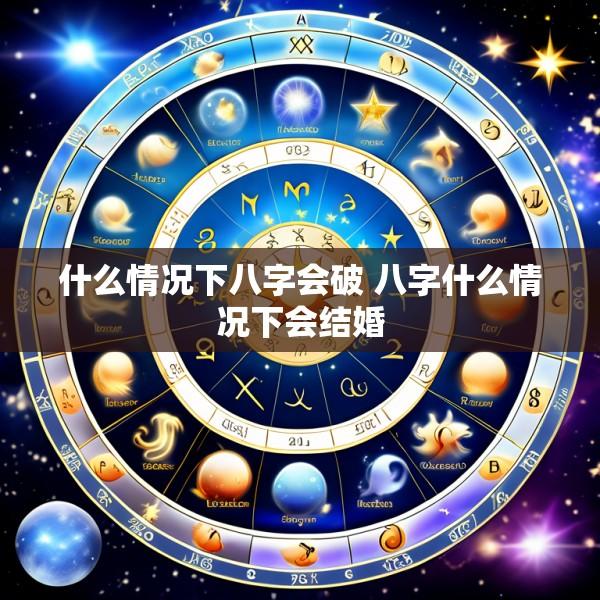 什么情况下八字会破 八字什么情况下会结婚