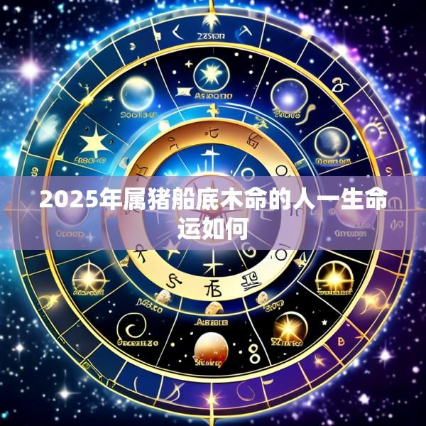 2025年属猪船底木命的人一生命运如何