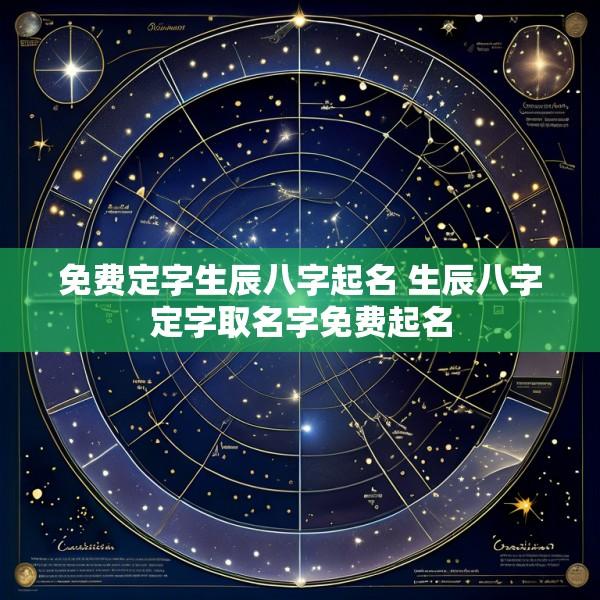 免费定字生辰八字起名 生辰八字定字取名字免费起名