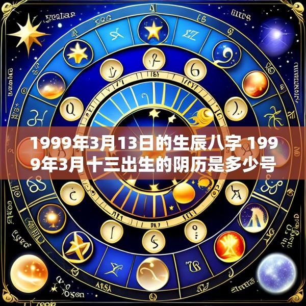 1999年3月13日的生辰八字 1999年3月十三出生的阴历是多少号