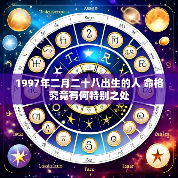 1997年二月二十八出生的人 命格究竟有何特别之处