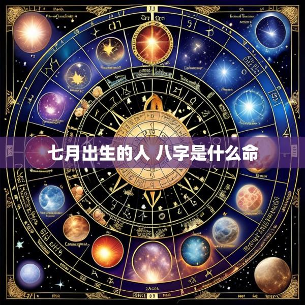七月出生的人 八字是什么命