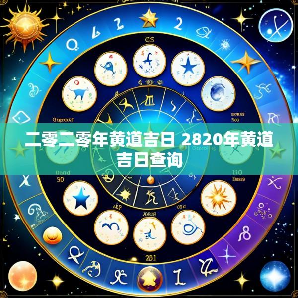二零二零年黄道吉日 2820年黄道吉日查询