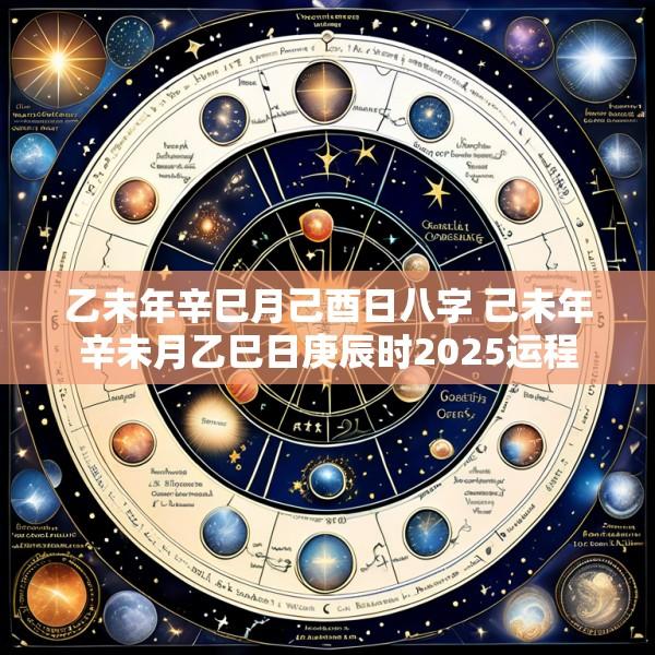 乙未年辛巳月己酉日八字 己未年辛未月乙巳日庚辰时2025运程