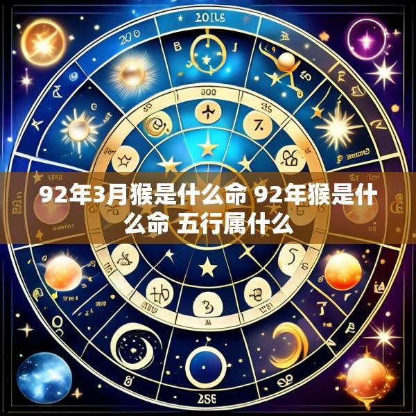 92年3月猴是什么命 92年猴是什么命 五行属什么