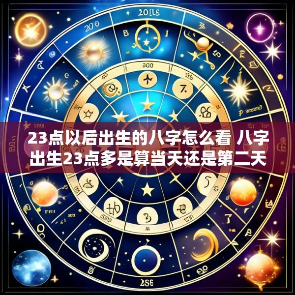 23点以后出生的八字怎么看 八字出生23点多是算当天还是第二天