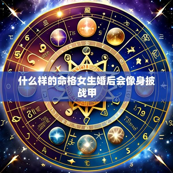 什么样的命格女生婚后会像身披战甲