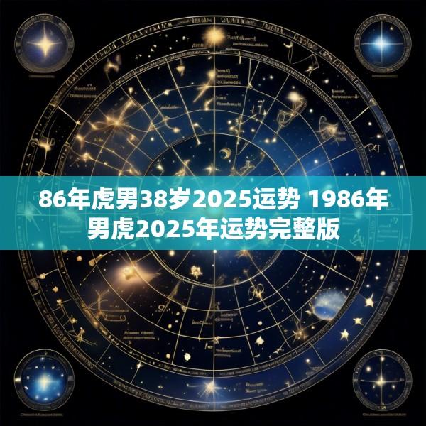 86年虎男38岁2025运势 1986年男虎2025年运势完整版