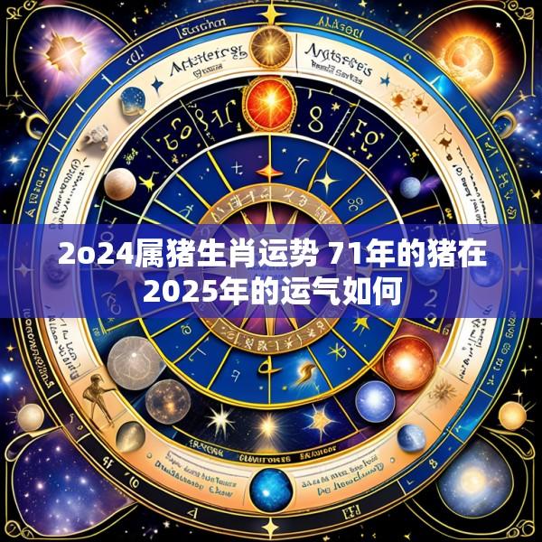 2o24属猪生肖运势 71年的猪在2025年的运气如何