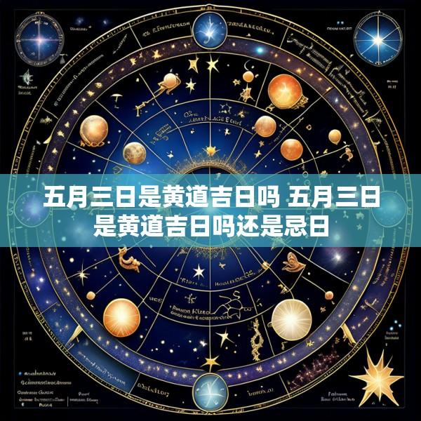 五月三日是黄道吉日吗 五月三日是黄道吉日吗还是忌日