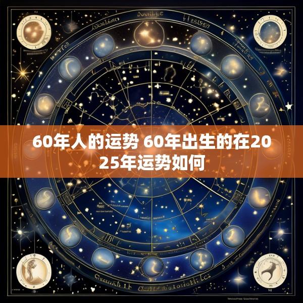 60年人的运势 60年出生的在2025年运势如何