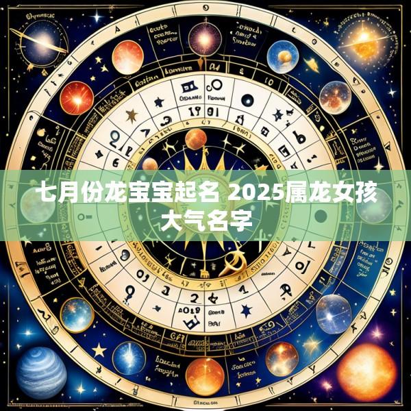 七月份龙宝宝起名 2025属龙女孩大气名字
