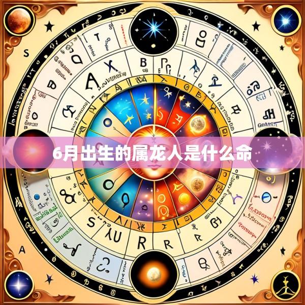 6月出生的属龙人是什么命