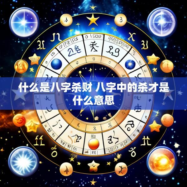 什么是八字杀财 八字中的杀才是什么意思