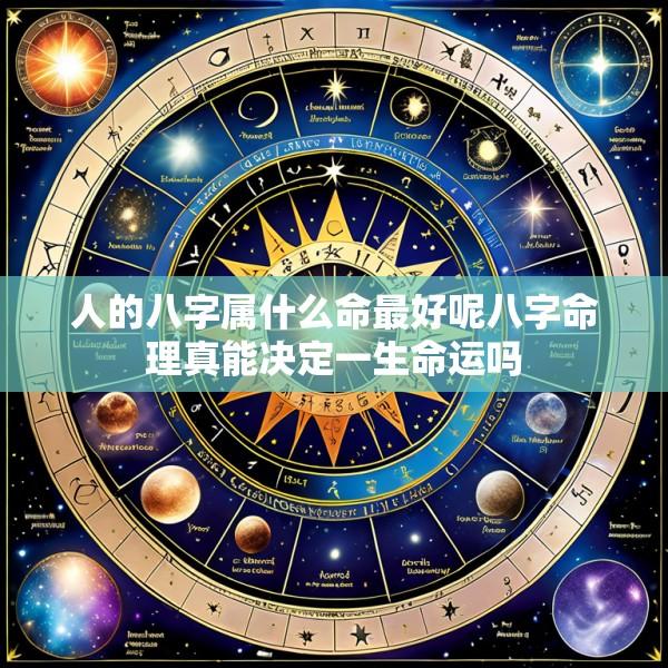 人的八字属什么命最好呢八字命理真能决定一生命运吗