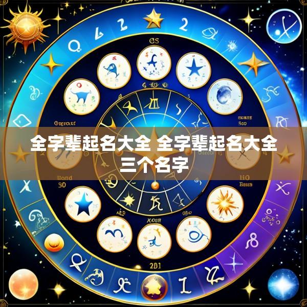 全字辈起名大全 全字辈起名大全三个名字