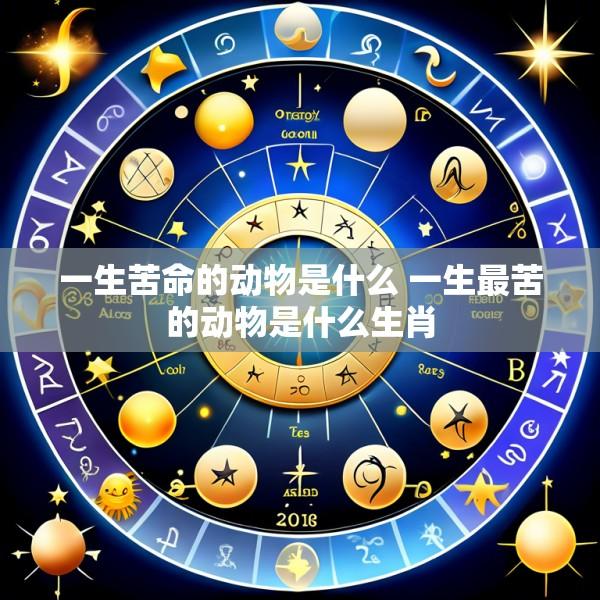一生苦命的动物是什么 一生最苦的动物是什么生肖