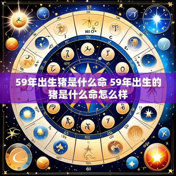 59年出生猪是什么命 59年出生的猪是什么命怎么样
