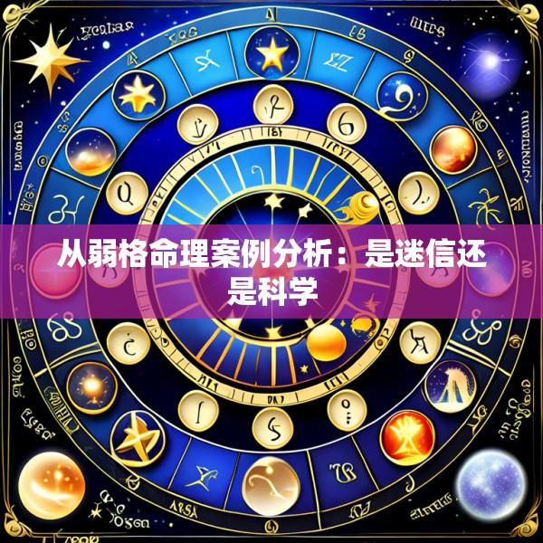 从弱格命理案例分析：是迷信还是科学