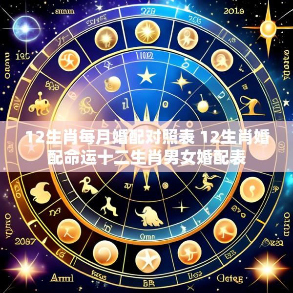 12生肖每月婚配对照表 12生肖婚配命运十二生肖男女婚配表