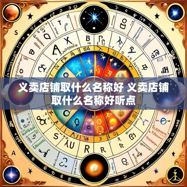 义卖店铺取什么名称好 义卖店铺取什么名称好听点