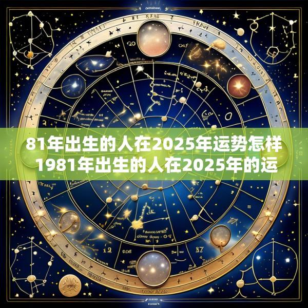 81年出生的人在2025年运势怎样 1981年出生的人在2025年的运势