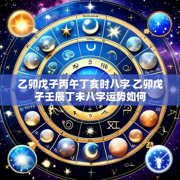 乙卯戊子丙午丁亥时八字 乙卯戊子壬辰丁未八字运势如何