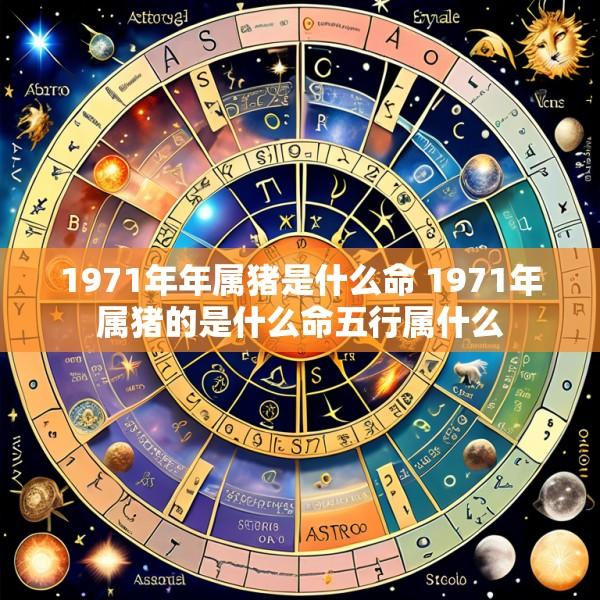 1971年年属猪是什么命 1971年属猪的是什么命五行属什么