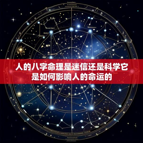 人的八字命理是迷信还是科学它是如何影响人的命运的