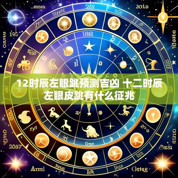 12时辰左眼跳预测吉凶 十二时辰左眼皮跳有什么征兆