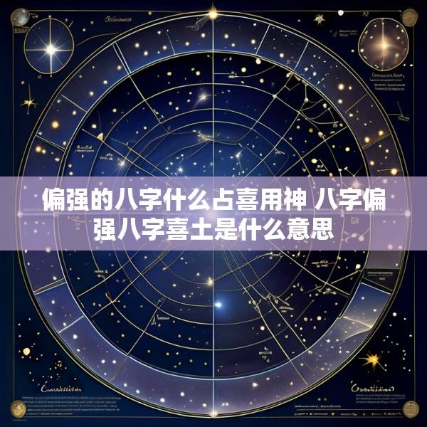 偏强的八字什么占喜用神 八字偏强八字喜土是什么意思