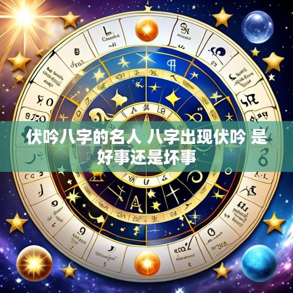 伏吟八字的名人 八字出现伏吟 是好事还是坏事
