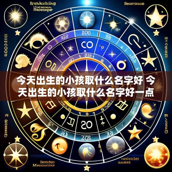 今天出生的小孩取什么名字好 今天出生的小孩取什么名字好一点