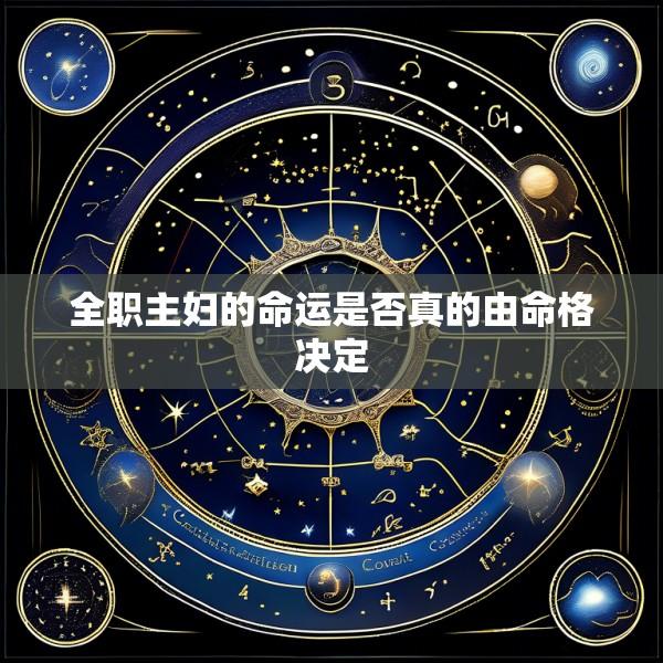 全职主妇的命运是否真的由命格决定