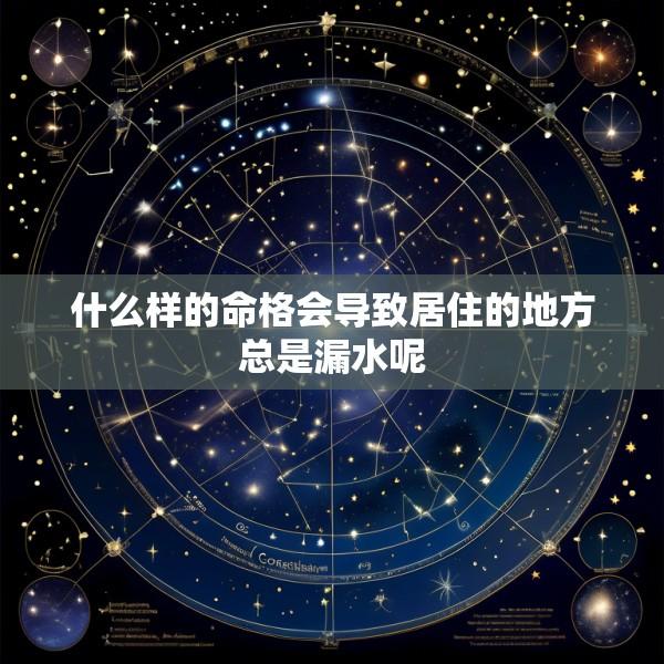 什么样的命格会导致居住的地方总是漏水呢