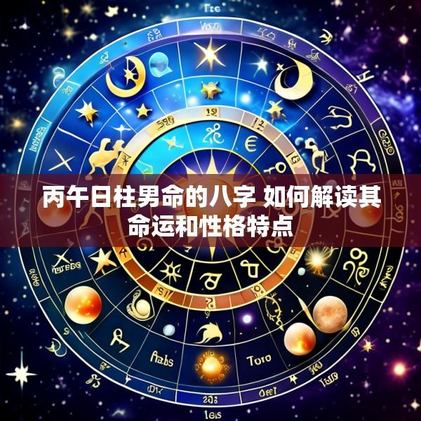 丙午日柱男命的八字 如何解读其命运和性格特点