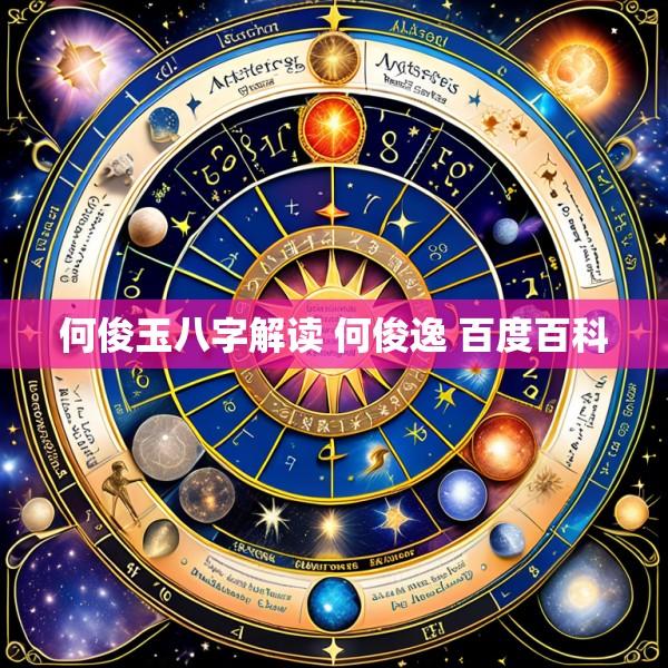 何俊玉八字解读 何俊逸 百度百科