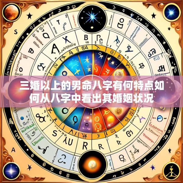 三婚以上的男命八字有何特点如何从八字中看出其婚姻状况