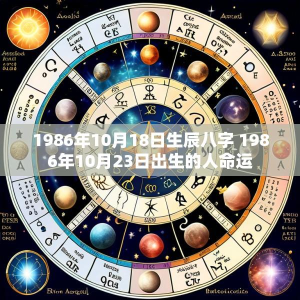1986年10月18日生辰八字 1986年10月23日出生的人命运