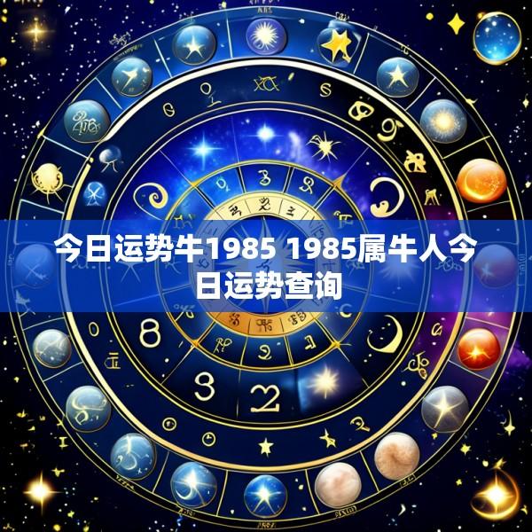 今日运势牛1985 1985属牛人今日运势查询