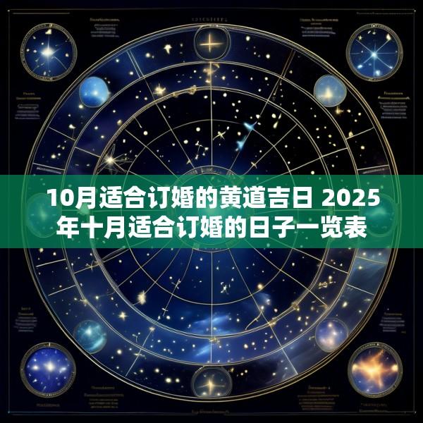 10月适合订婚的黄道吉日 2025年十月适合订婚的日子一览表