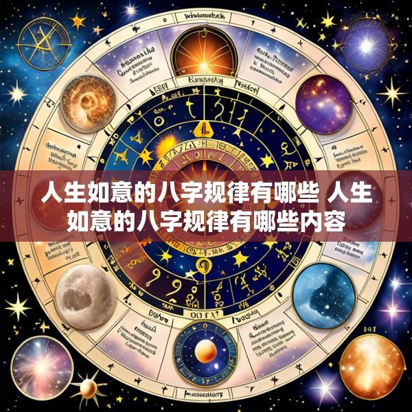 人生如意的八字规律有哪些 人生如意的八字规律有哪些内容