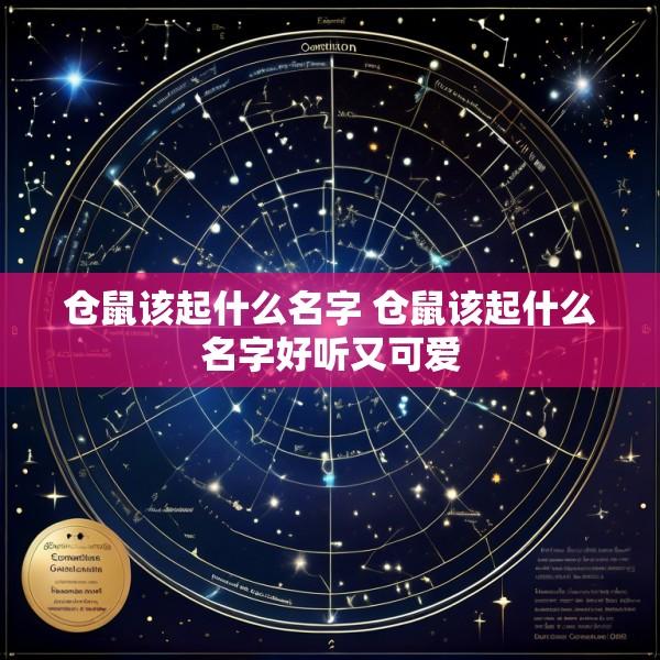 仓鼠该起什么名字 仓鼠该起什么名字好听又可爱