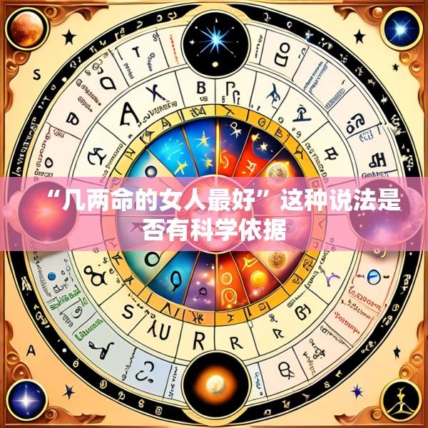 “几两命的女人最好”这种说法是否有科学依据